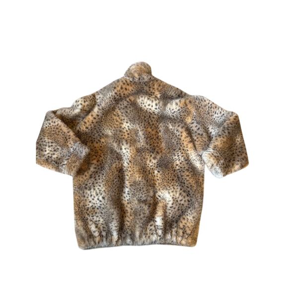 French Made Faux Fur Leopard Coat La Maison Fausse Fourrure XS - Picture 8 of 8